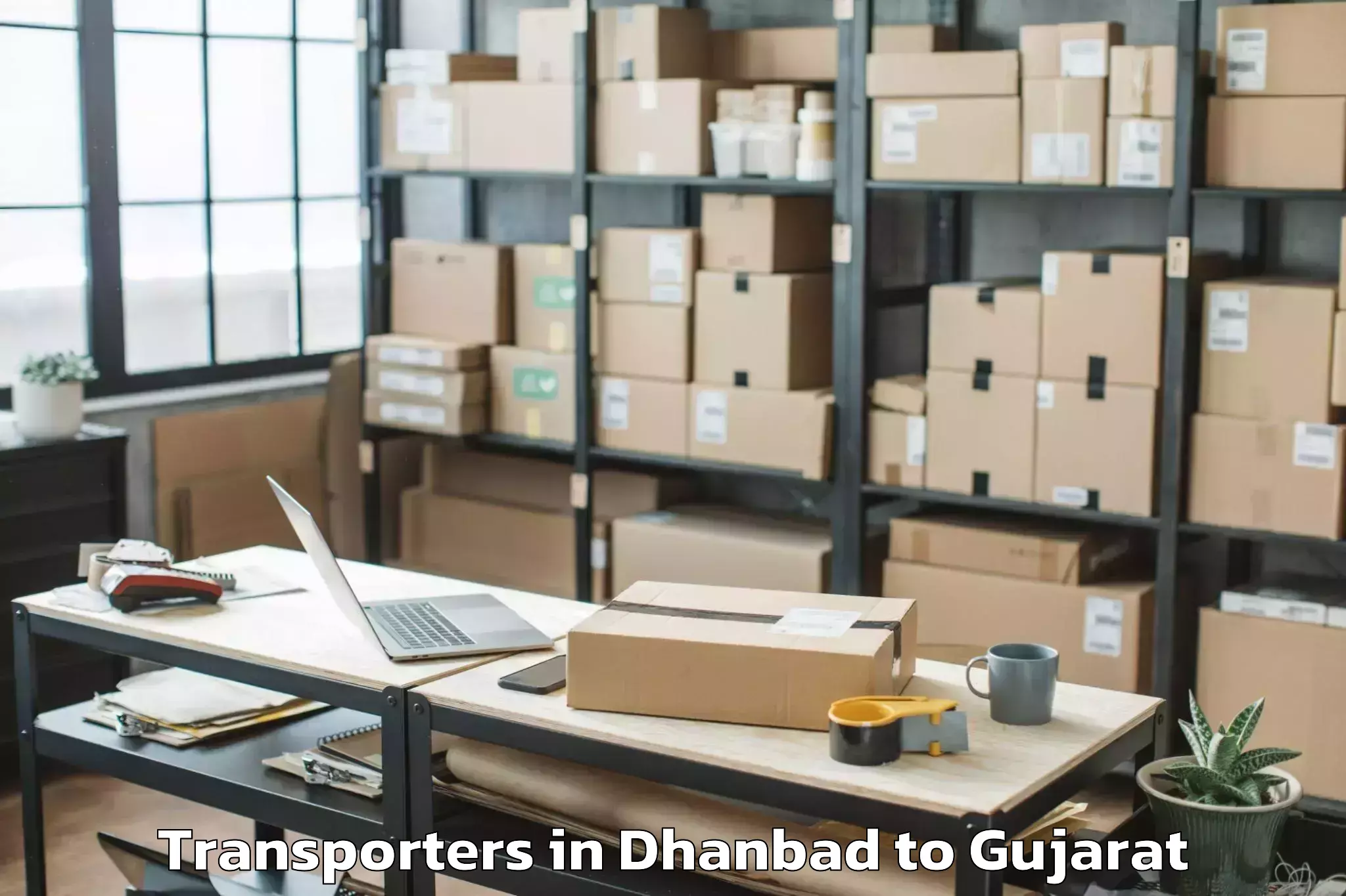 Top Dhanbad to Anklav Transporters Available